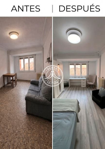 Reforma de salón en un piso de alquiler en Zaragoza Reforma de un salón antes y después en un piso de alquiler en Zaragoza
